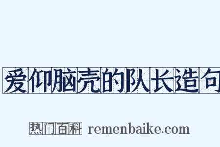 爱仰脑壳的队长造句是什么意思的图片